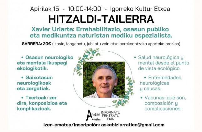 Hitzaldi-Tailerra Xabier Uriarte, apirilak 15 Igorren